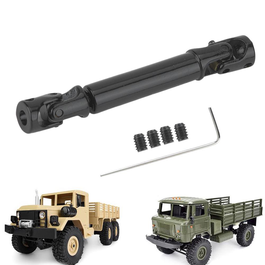 RC Crawler Car Metal Transmission Drive Shaft Fits for WPL 1 16 Mini Military Truck (Black)