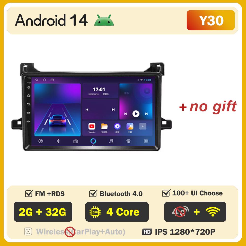 Car Multimedia Player For Toyota Prius XW50 2015 2016 2017-2020 Android 14 Intelligent Car Systems Mirror Link GPS Navigation