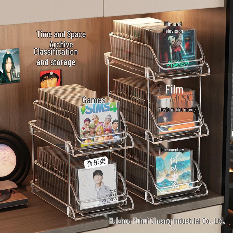 Κουτί Αποθήκευσης CD, Δίσκων Βινυλίου και Κασетών για Γραφείο - Βάση Έκθεσης Άλμπουμ