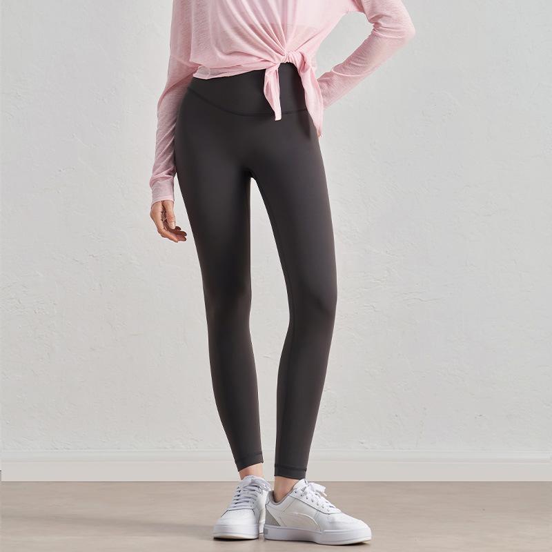 

Lycra High Elastic Yoga Pants - Women s Spring/Summer No-Line Fitness Tights for Running & Hip Lifting Small