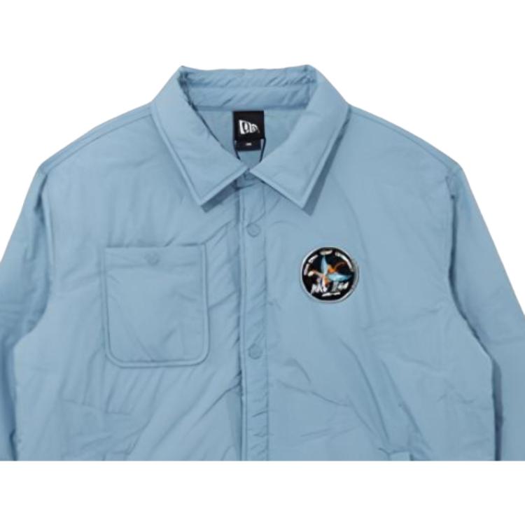 New Era FW22 Logo Print Polo Cotton Jacket Unisex Jacket Ice-Blue 13038765