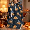 Women's Casual Long Sleeve Halloween Print Pullover Hoodie Sweatshirt