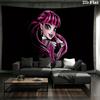 Ula Cartoon Wall Tapestry, Aesthetic Printed Fabric Blanket, Suitable for Bedroom, Living Room, and Home Decor.