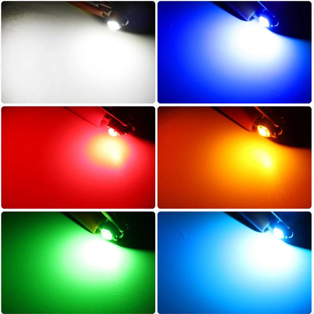 Multicolor Car LED Lights Bulb T4.7 Indicator Light Bulb Car Dashboard Warning Indicator Light Instrument Lamp Auto Lamp