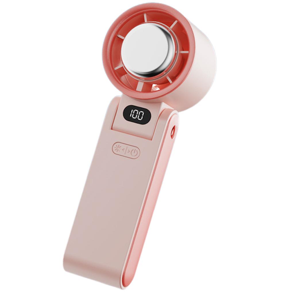 Handheld Mini Fan 3600mAh Foldable Portable Desk Outdoor 100 Speed USB Rechargeable Quiet Fan Phone Stand LED Display Screen