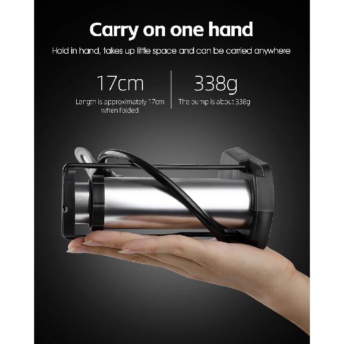 WEST BIKING Bike Foot Pump 160PSI High Pressure Portable Bicycle Tire Inflator with Gauge for Schrader Presta Valves MTB Bike