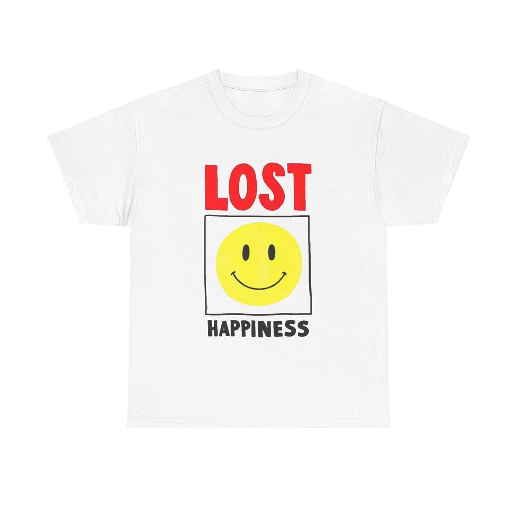Lost Happiness Graphic T Shirt Men's Heavy Cotton Tee
