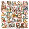 56pcs Christmas Stickers Dog Theme Holiday Craft Decals for Scrapbook, Phone Case, Party Supplies, Home & Office Decor