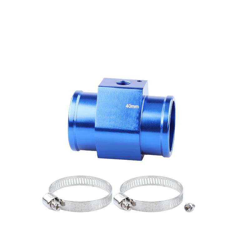 Universal Blue/Black Water Temperature Temp 26mm-40mm Sensor Gauge Joint Pipe Radiator Hose Adapter with 2 Clamps
