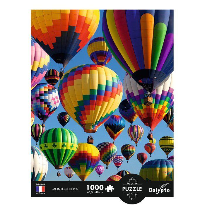 Puzzle - SENTOSPHERE - Calypto - 1000 pièces - Montgolfières - Toucher soyeux - Dès 9 ans
