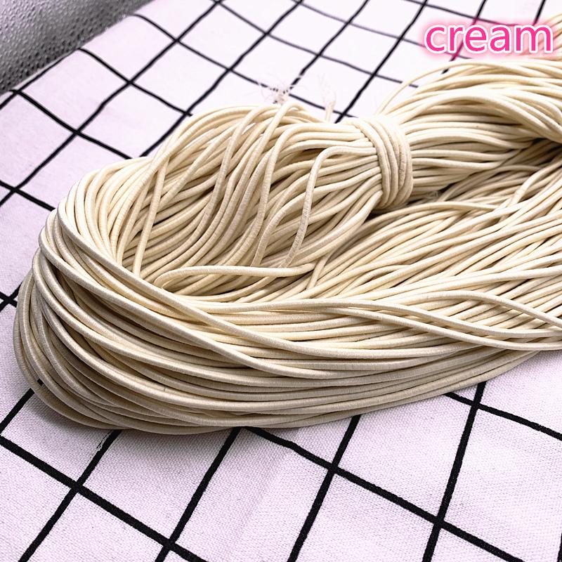 5 Yards 2,0 mm 2,5 mm Hochelastisches Rundes Gummiband Gummiband Elastische Schnur DIY Zubehör