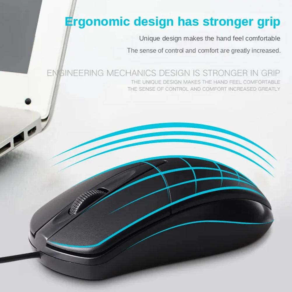 USB Wired Computer Mouse Notebook Computer Mouse Mice Optical Mouse Gamer PC Laptop For Office Home Use With 1.2m Line
