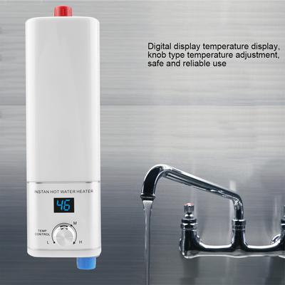 5500W 220V Water Heater 0.4-0.6Mpa 30-55 °C Mini Instant Hot Smart Water Heater Easy Installation for Kitchen Bathroom