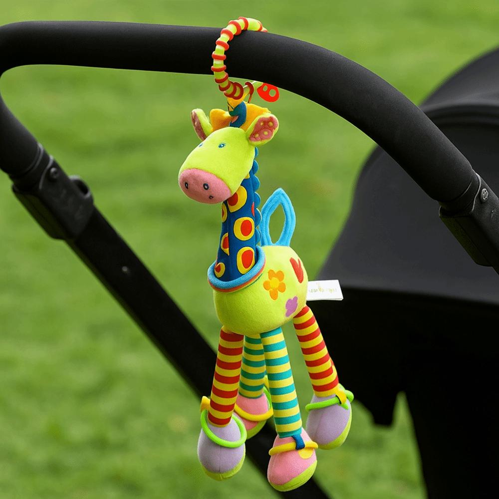 Plushies Doll Giraffe Animal Handbells PP Cotton Plush Rattle Teether Toys  Children Gift