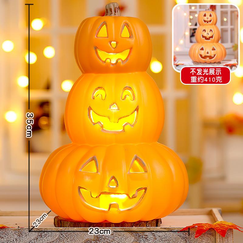 Halloween Pumpkin Lantern Shopping Mall Yard Shop Decoration Scene Arrangement Ornament Luminous Big Pumpkin
