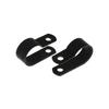 100PCS R-Type Nylon Cable Clamp Plastic P Clips Black Nylon Fasteners Cable Mounting Fix Hardware Electrical Fittings