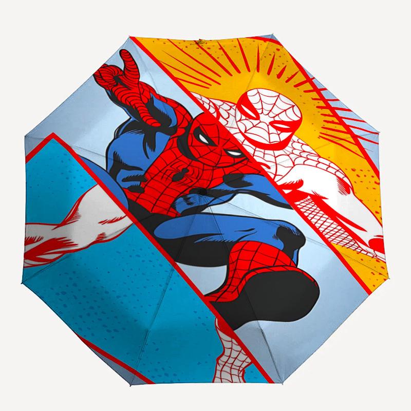 

1pc Spider-Man Automatic Folding Umbrella - Compact 8-Rib Design, Durable Plastic & Iron, F104030