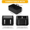 2PCS Air Fryer Silicone Tray Dish Dual 2 Basket Baking Pan Oven Pot Plate Liner Dual Air Fryer Accessories For Ninja Foodi