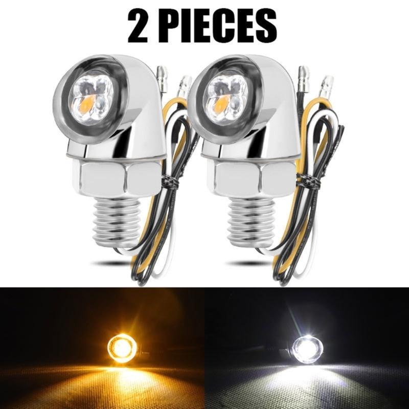 Mini LED Turn Signal Light For Motorcycles Timeless Metal Design Two-Tone Lens Aluminum Acrylic General Compatibility