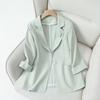 Women's Summer Seven-Sleeve Casual Blazer 2025 - Popular One-Button Jacket