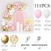 Pastel Pink White Balloons Garland Metal Gold Confetti Balloon Arch Kit Wedding Anniversary Bridal Shower Baby Shower Decoration