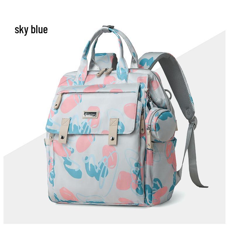 New Large Capacity Mother & Baby Casual Backpack - Fashionable & Portable Double Shoulder Mummy Bag