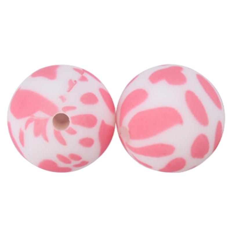 20 Stück Silikonperlen mit 15 mm Durchmesser Lebensmittelqualität Baby Beißringe Perlen Silikon BPA-frei für Halsketten Schnullerhalter