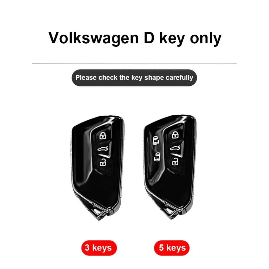 Soft TPU Car Transparent Key Case Remote Control Protect Cover For VW Volkswagen Golf 8 ID.3 ID.4 Skoda Octavia A8 MK4 MK8 GTI R