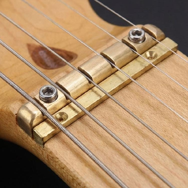 Porca de Latão Ajustável para Guitarra Elétrica com Ajuste de Altura e Sustain Aprimorado com Placa de Base e Chave