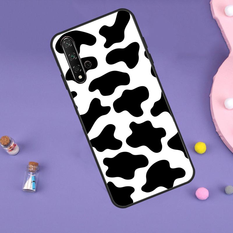 White Black Cow Print For Huawei Nova 10 9 SE 3i 7i 8i 11i 12i Y60 Y61 Y70 Y72 Y73 Y90 Y91 P20 P30 P40 Lite Case