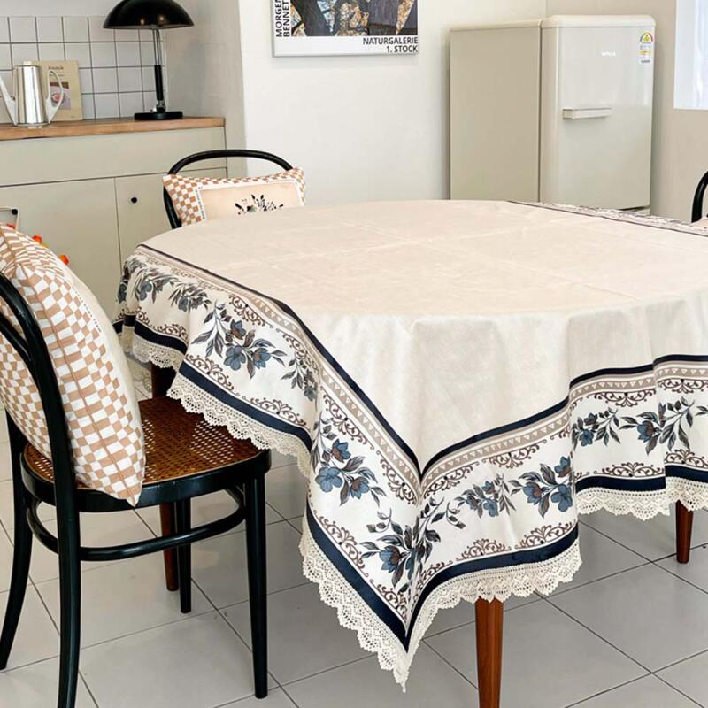 Lace Elegance Flower Softy Tablecloth