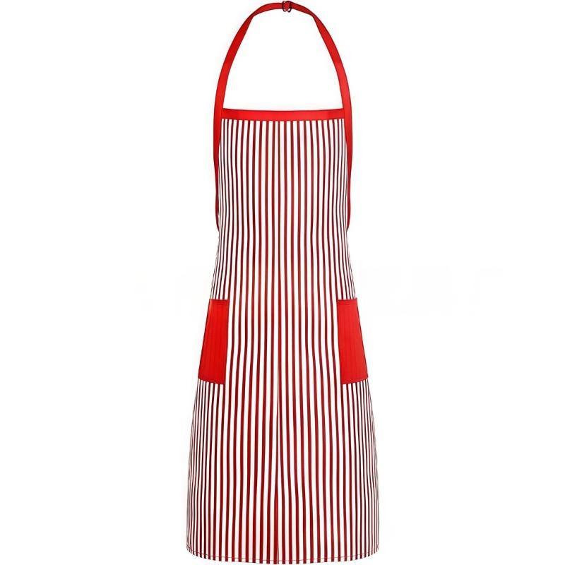 1950s Adult Waiter Costume Set Waitress Costume Hots Dog Costumes with Stripe Apron,Caps and Bowtie