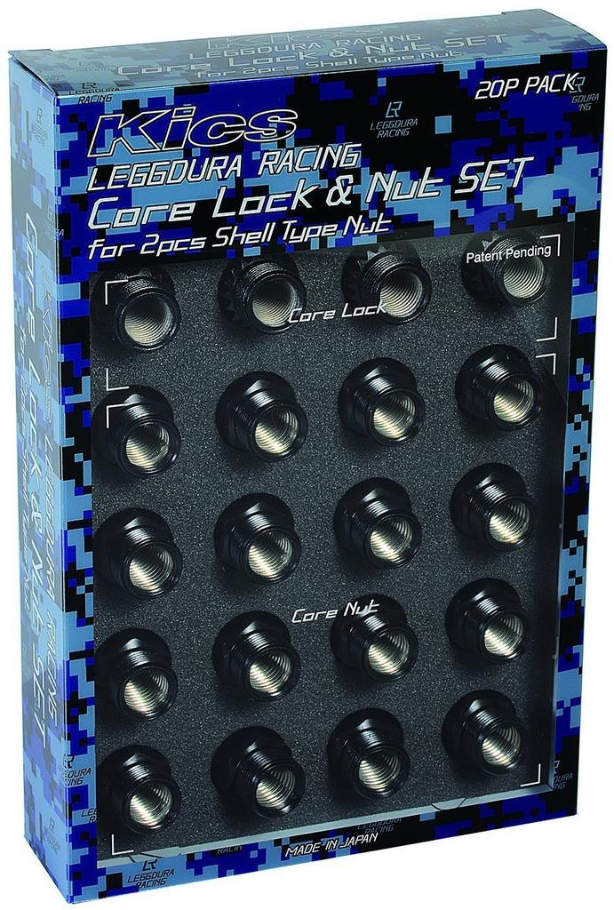 KYO-EI LEGGDURA RACING Wheel Lock & Nut, Shell Type Nut Core Lock & Nut, M12 x P1.25, LN13, Silver