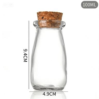 Pudding Milk Yogurt Sealed Vial Reusable Transparent Cork Stopper Glass Bottle Home Decoration Tool Storage Subpackage Container