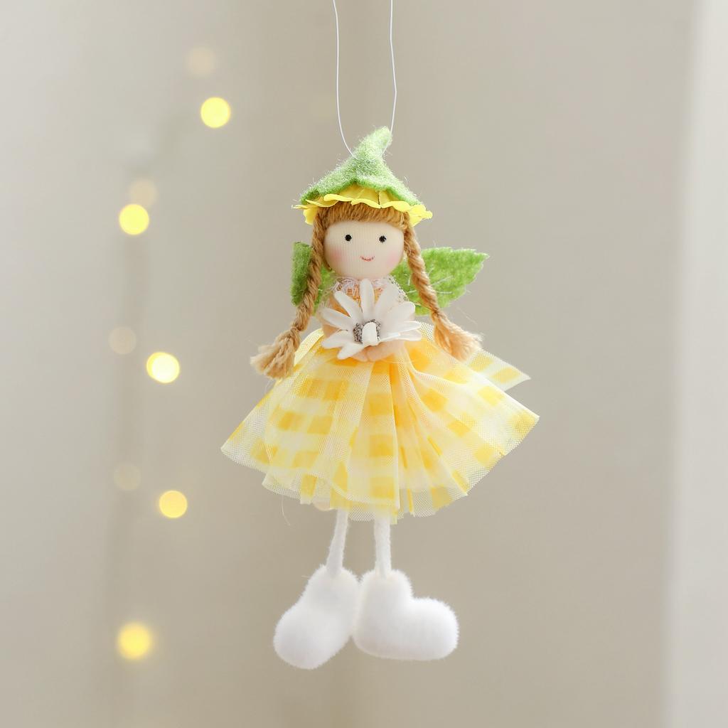 2025 Easter Long Legs Flower Fairy Angel Elf Rabbit Dolls Home Hanging Ornaments Spring Easter Party Supplies Kids Birthday Gift