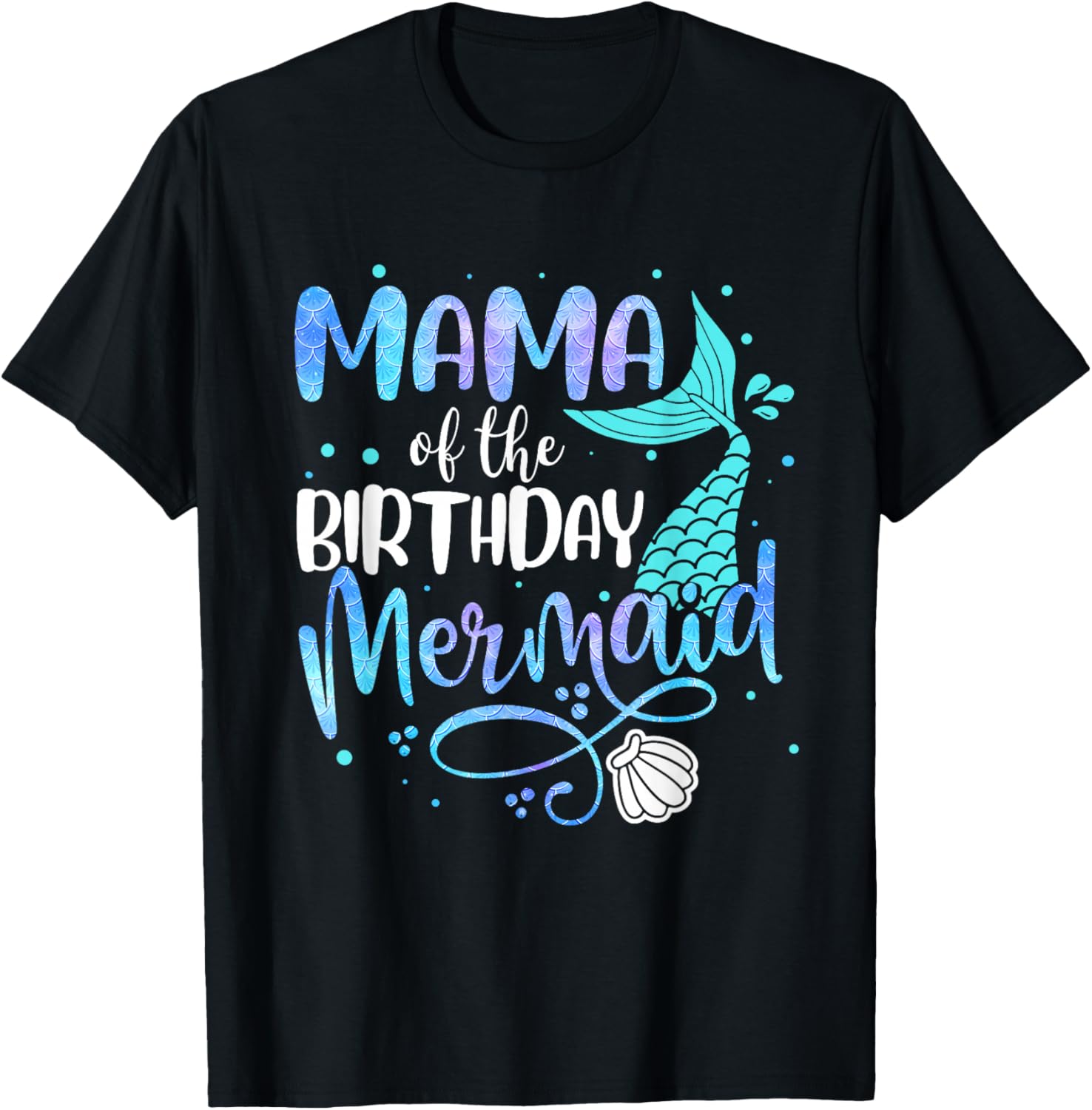 Mama of The Birthday Mermaid Family Matching Mom Daughter T-Shirt S разноцветный