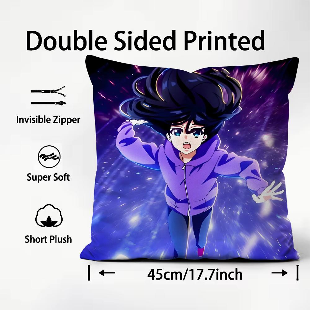 Z-ZENSHU Anime Cushion Cover Pattern Printed Pillowcase for Living Room Sofa Cushion Cover & Bedroom Decor
