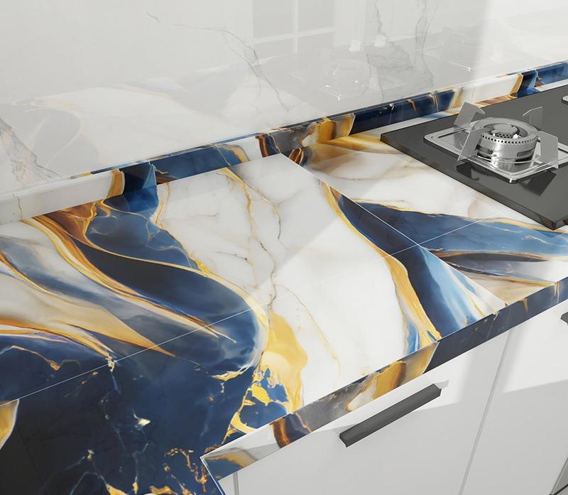 Self Adhesive Marble Vinyl Wallpaper for Kitchen Bathroom Livingroom Home Decoration Waterproof Wall Stickers Films 60x200cm