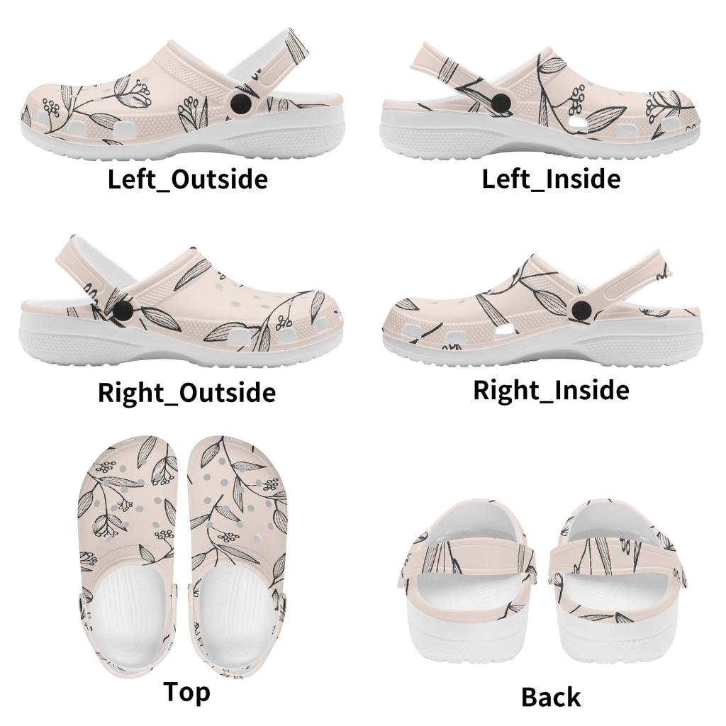 Helle Bedruckte EVA Hofclogs Unisex Flexibel Atmungsaktiv Zum Hineinschlüpfen Garten Hof Haus Badezimmer Freizeit Gehen Sommer Sandalen Haushaltsgebrauch