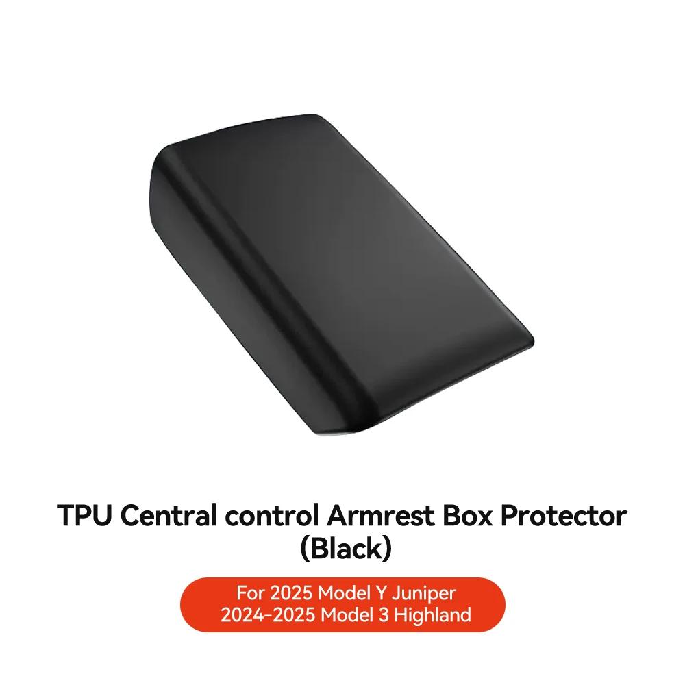 YZ for Tesla Model 3 Y Highland Juniper Auto Center Console Central Box Armrest Pad Rest Lid TPU Soft Case Cover CarAccessories