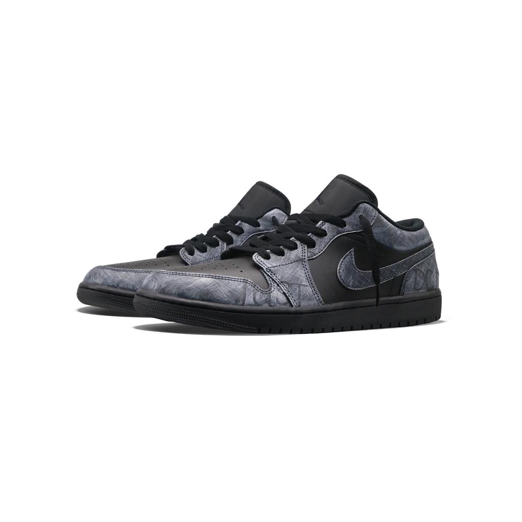 Jordan Air Jordan 1 Abrasion Resistant Low top Vintage Basketball Shoes Unisex Dark Gray 553558-093(Team81V4.0)