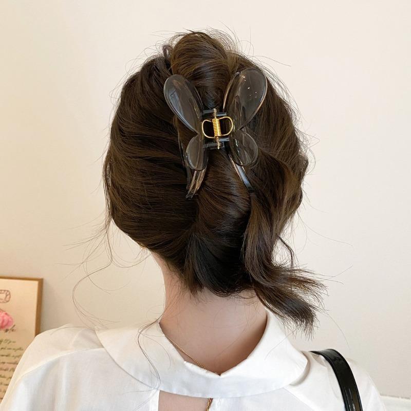 French Butterfly Hair Clip Female High-end Sense of New Large Shark Clip Back of The Head Plate Hairpin Hair Accessories Summer