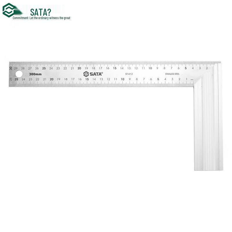 SATA 91412 Aluminum Handle Steel Try Square 300MM