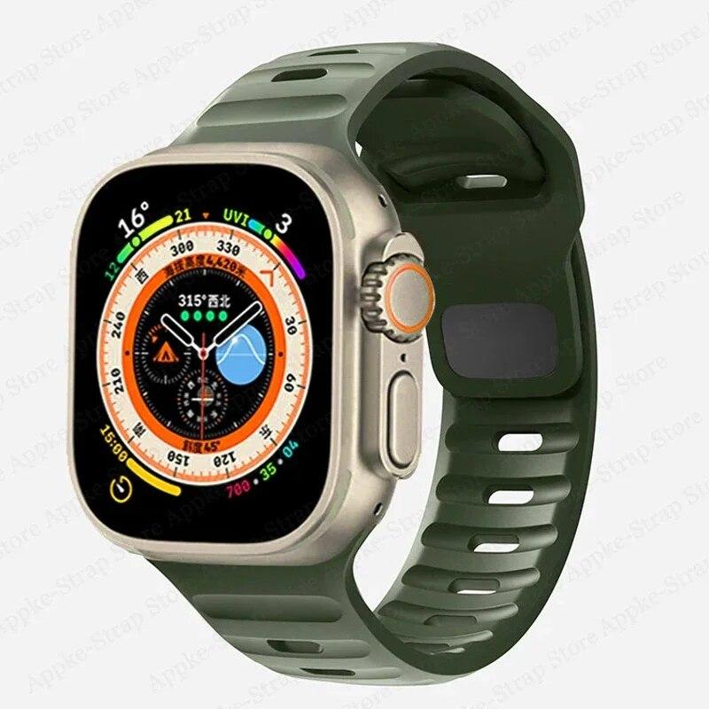 Silikonový řemínek pro Apple Watch Band ultra 2 49mm correa Náramek pro iwatch 9 8 7 6 5 SE 4 3 2 1 44 mm 40 mm 41 mm 45 mm 38 mm 42 mm řemínek k hodinkám