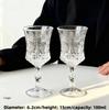 Luxury Gold-Rimmed Crystal Champagne & Wine Glasses - Elegant Stemware for Dining Table Clubs Display Rooms Decorative Glassware