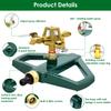 360° Automatic Rotating Lawn Sprinkler Adjustable Garden Irrigation System Large Area Coverage Water Sprinkler Watering Plants