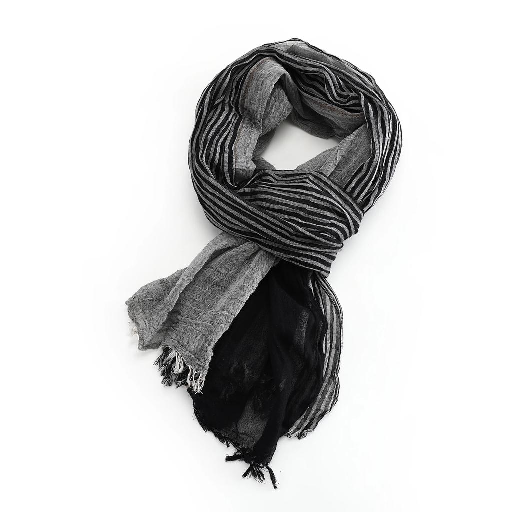 Cotton Linen Men's Striped Scarves