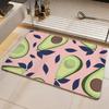 Pattern A-Avocado Pattern Floor Mat Eco Diatomite Antibacterial Odor-Resistant Floor Mat & Drain Pad for Kitchen & Bathroom