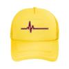 Red Heartbeat Art Graphic Mesh Baseball Cap Casual Hat Outdoor  For Womens Unisex FeUnisex