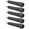 5pcs Alpenstocks Accessory Tungsten Manganese Steel Rod Tip Spare Foot Cover Black
